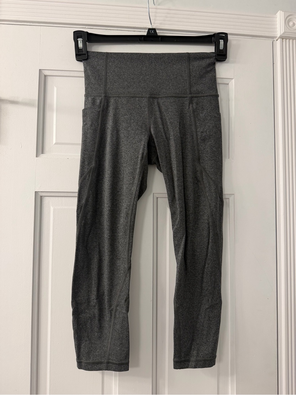 Athleta Charcoal Gray High-Waist Crop Leggings